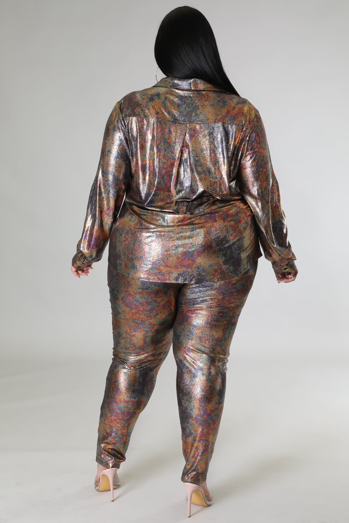 Plus size Amilia Love Pant set by Fasheabe featuring stylish matching top and pants in a comfortable, fashionable design.
