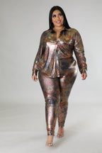 Plus size Amilia Love Pant Set by Fasheabe featuring stylish matching top and pants, perfect for comfortable, fashionable wear.