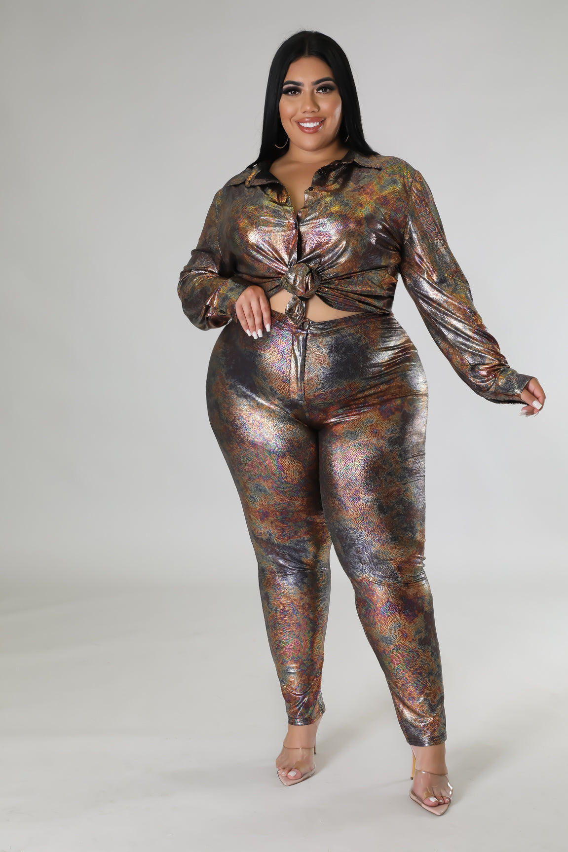 Plus size Amilia Love pant set by Fasheabe, featuring stylish matching top and pants in a comfortable fabric.