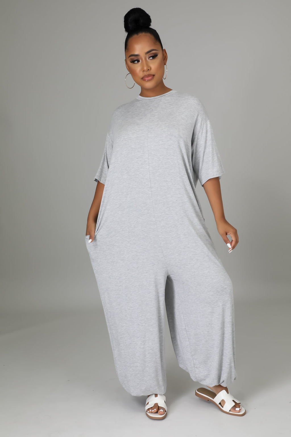 Fasheabe The Justine Stretch Jumpsuit playsuit in soft fabric, featuring a fitted design with adjustable straps and a flattering silhouette.