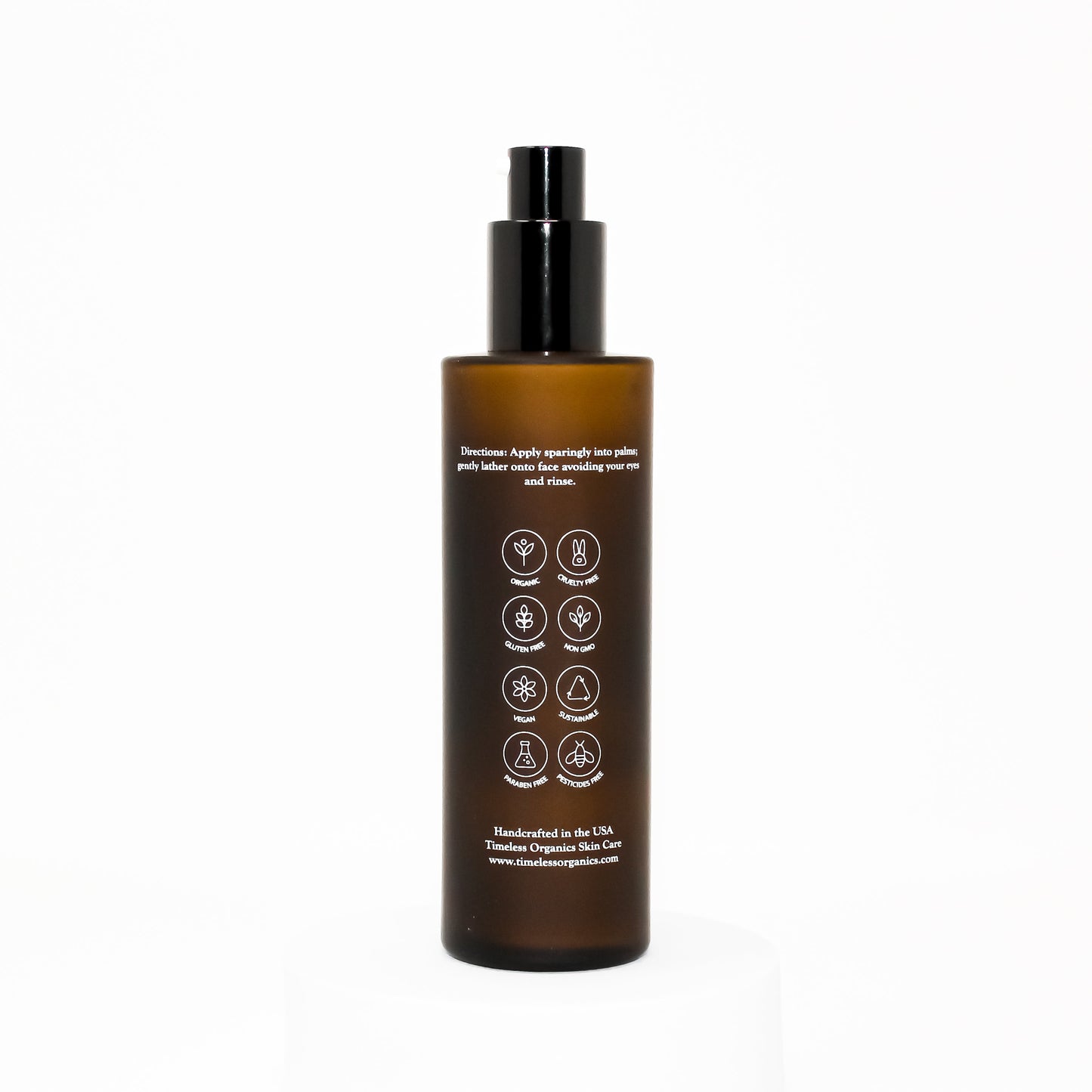 Plush Fashion Hub Ultra Calm Silk Facial Cleanser bottle with a sleek, minimalist design for gentle skincare.