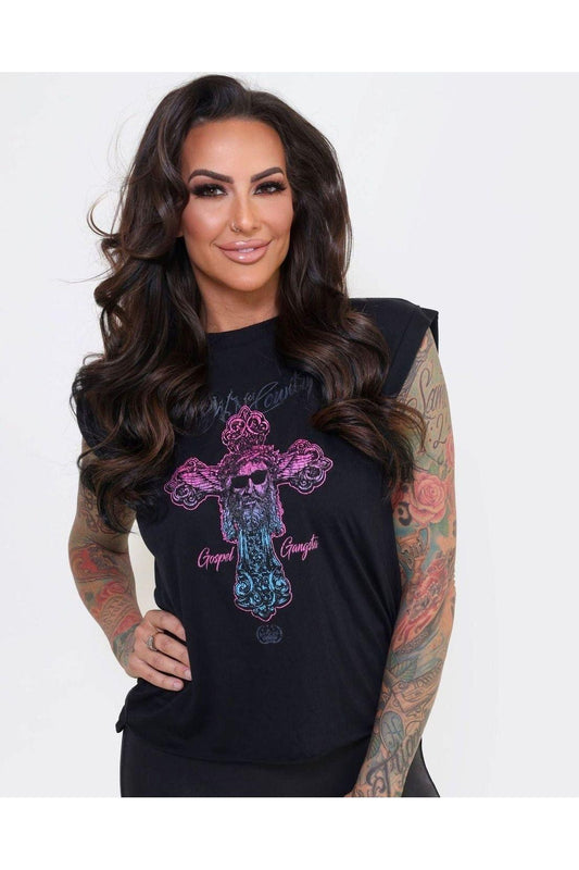 Gospel Gangsta Ladies Graphic Tee -clearance Pretty Little Patriot
