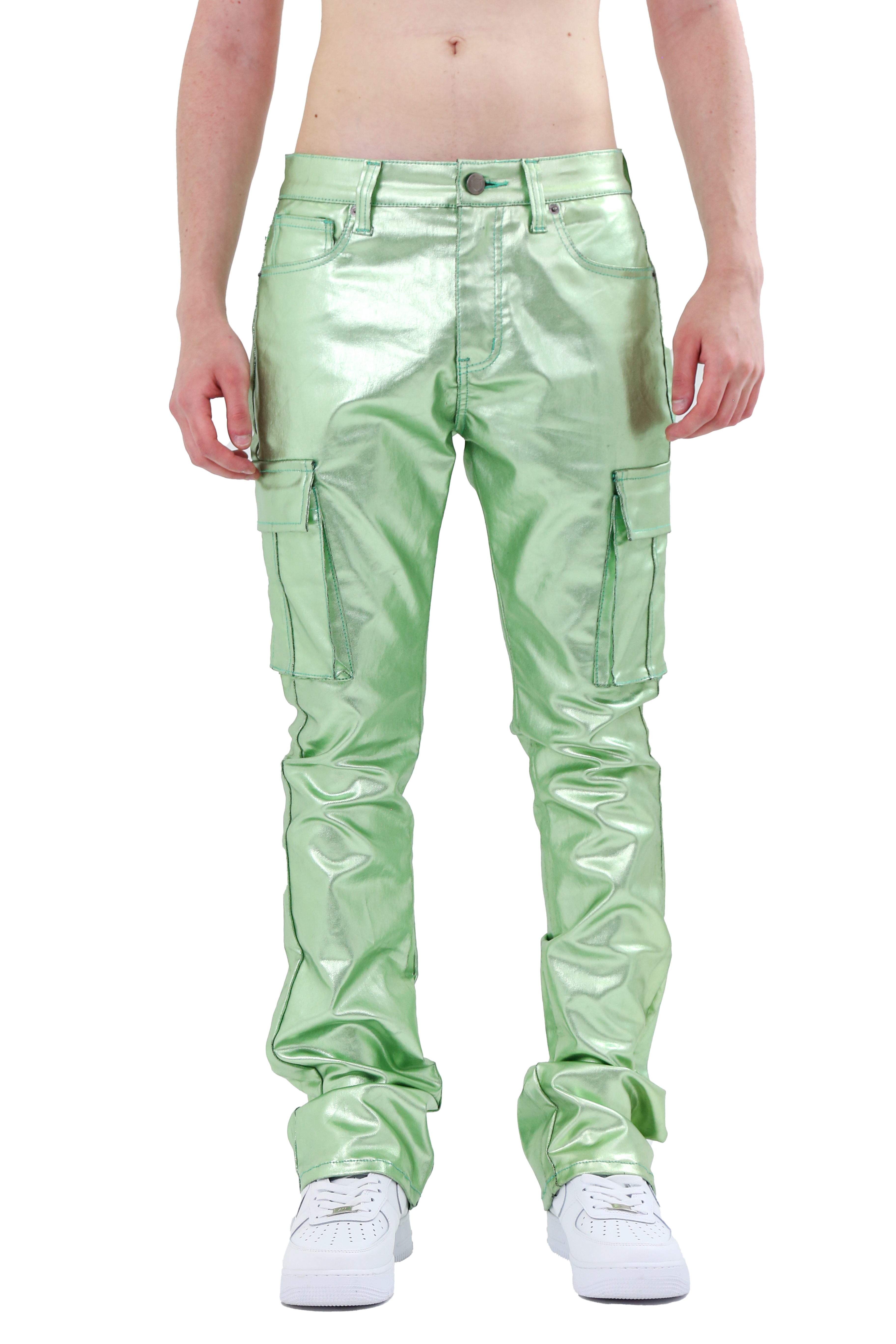 ARMOR JEANS ASJ8069 Metallica dip stacked jeans featuring distressed denim and a modern fit, displayed on a neutral background.