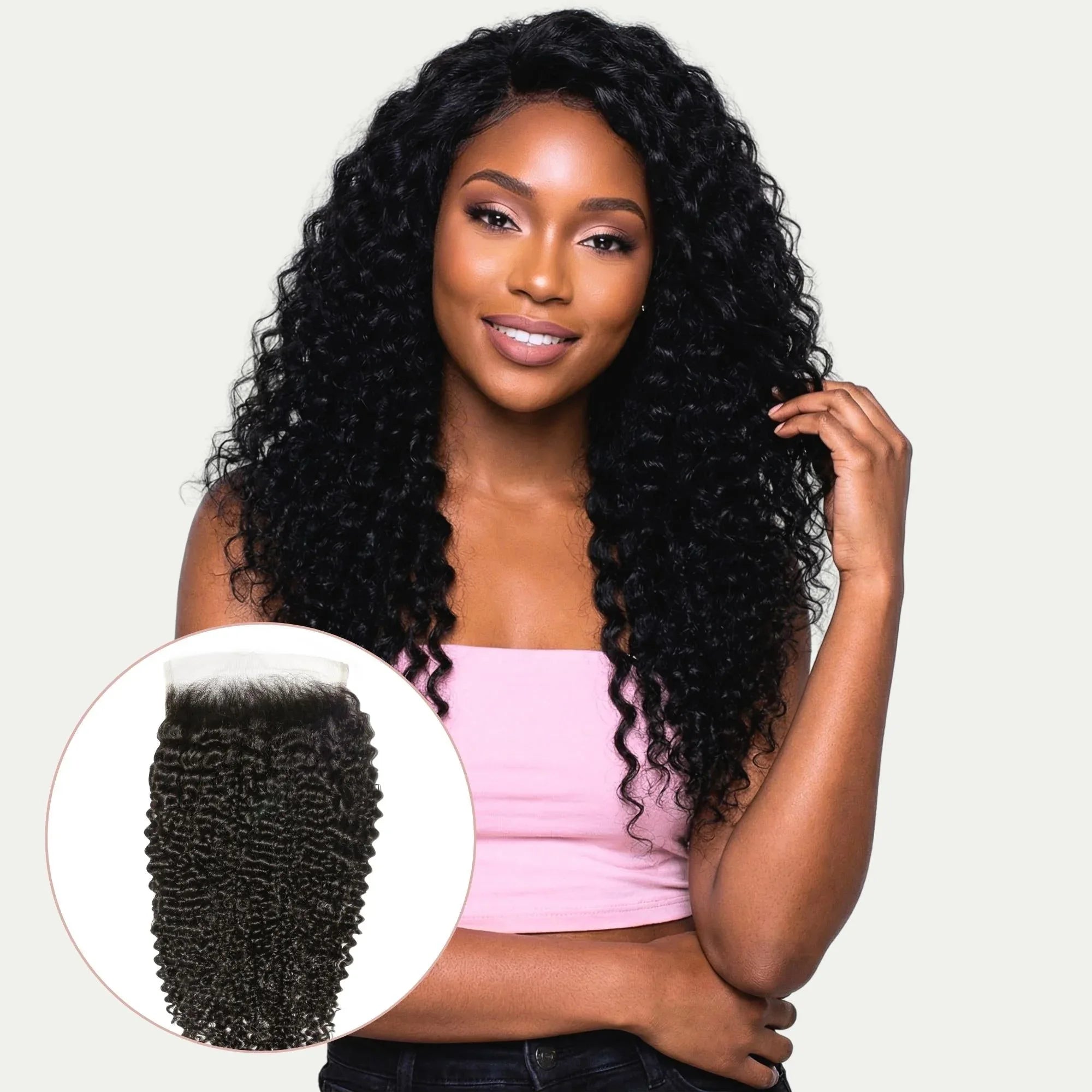 Jerry Curl 6x6 HD Lace Human Hair Closure - Plush Fashion Hub
