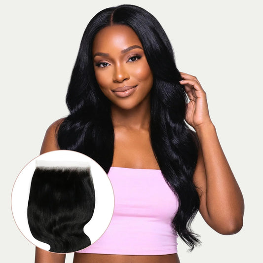 Jet Black Body Wave 6x6 HD Lace Human Hair Closure - Plush Fashion Hub