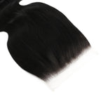 Jet Black Body Wave 6x6 HD Lace Human Hair Closure - Plush Fashion Hub