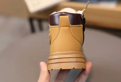 Kids Winter Ankle Boots - Non-Slip Lace Up Boots with Zipper | AURORE LUXURE - Plush Fashion Hub