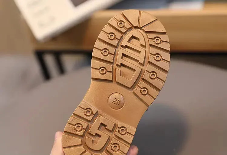 Kids Winter Ankle Boots - Non-Slip Lace Up Boots with Zipper | AURORE LUXURE - Plush Fashion Hub