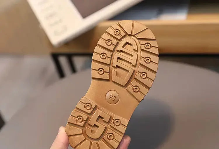 Kids Winter Ankle Boots - Non-Slip Lace Up Boots with Zipper | AURORE LUXURE - Plush Fashion Hub