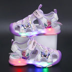 Girls' light-up summer sandals with soft soles, stylish and comfortable girls' shoes from Trendy Attic Store01
