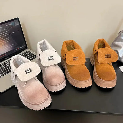 Lace Up Round Toe Platform Boots - Plush Fashion Hub