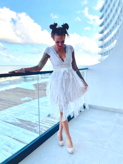 Lace White Party Dress Pretty Little Patriot