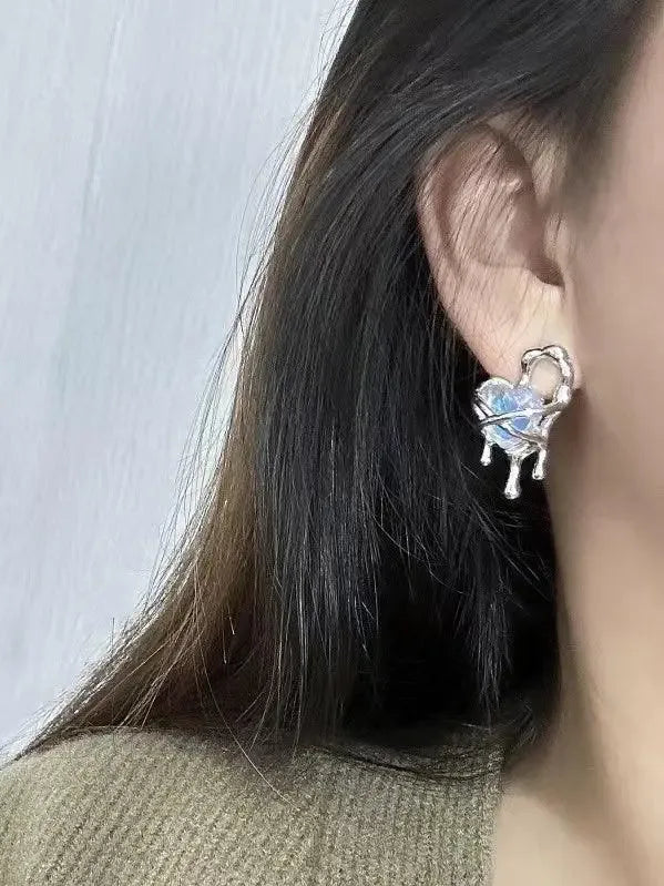 Lava Cutout Heart Stud Earrings - Plush Fashion Hub