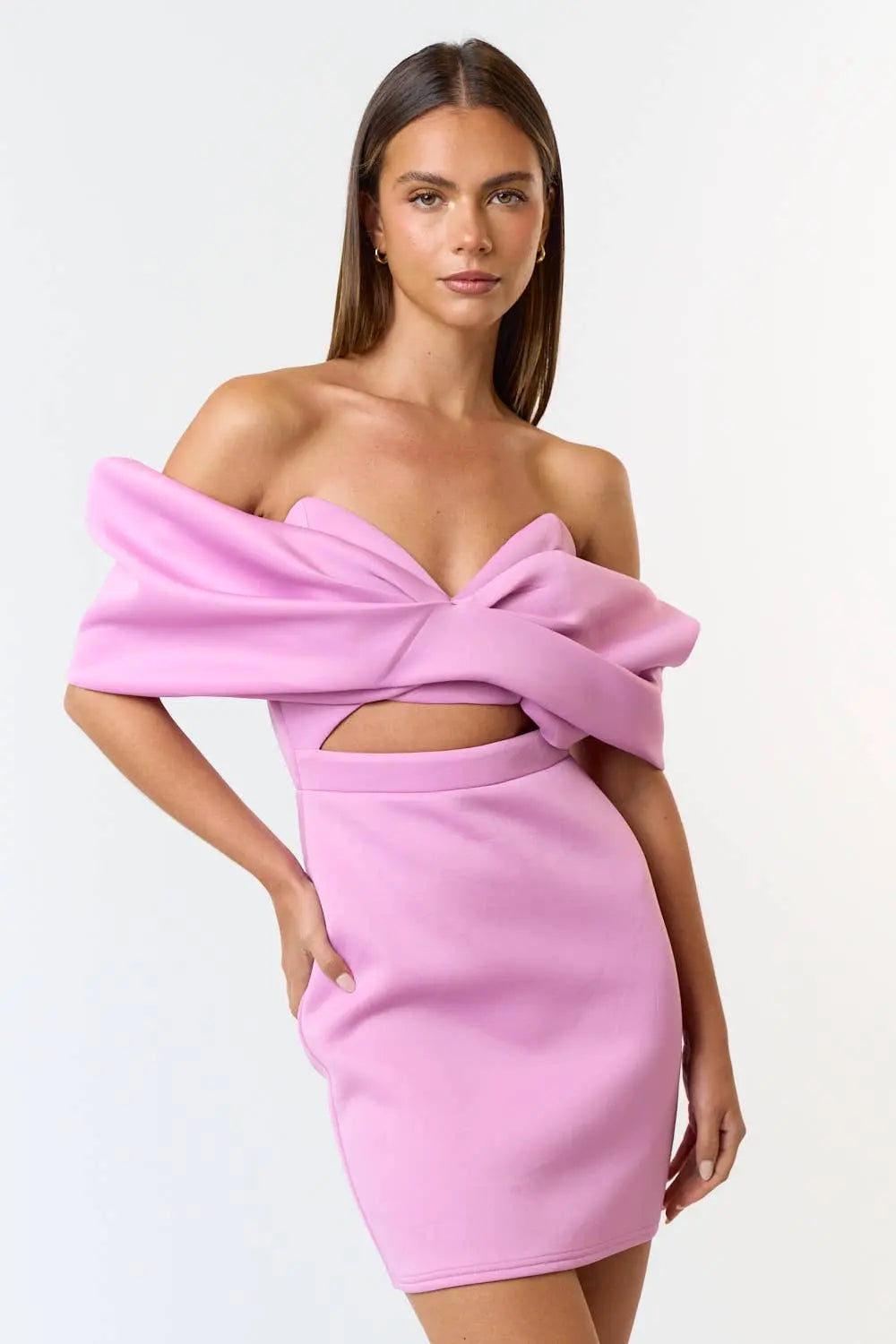 Lavender Scuba Mini Dress Pretty Little Patriot