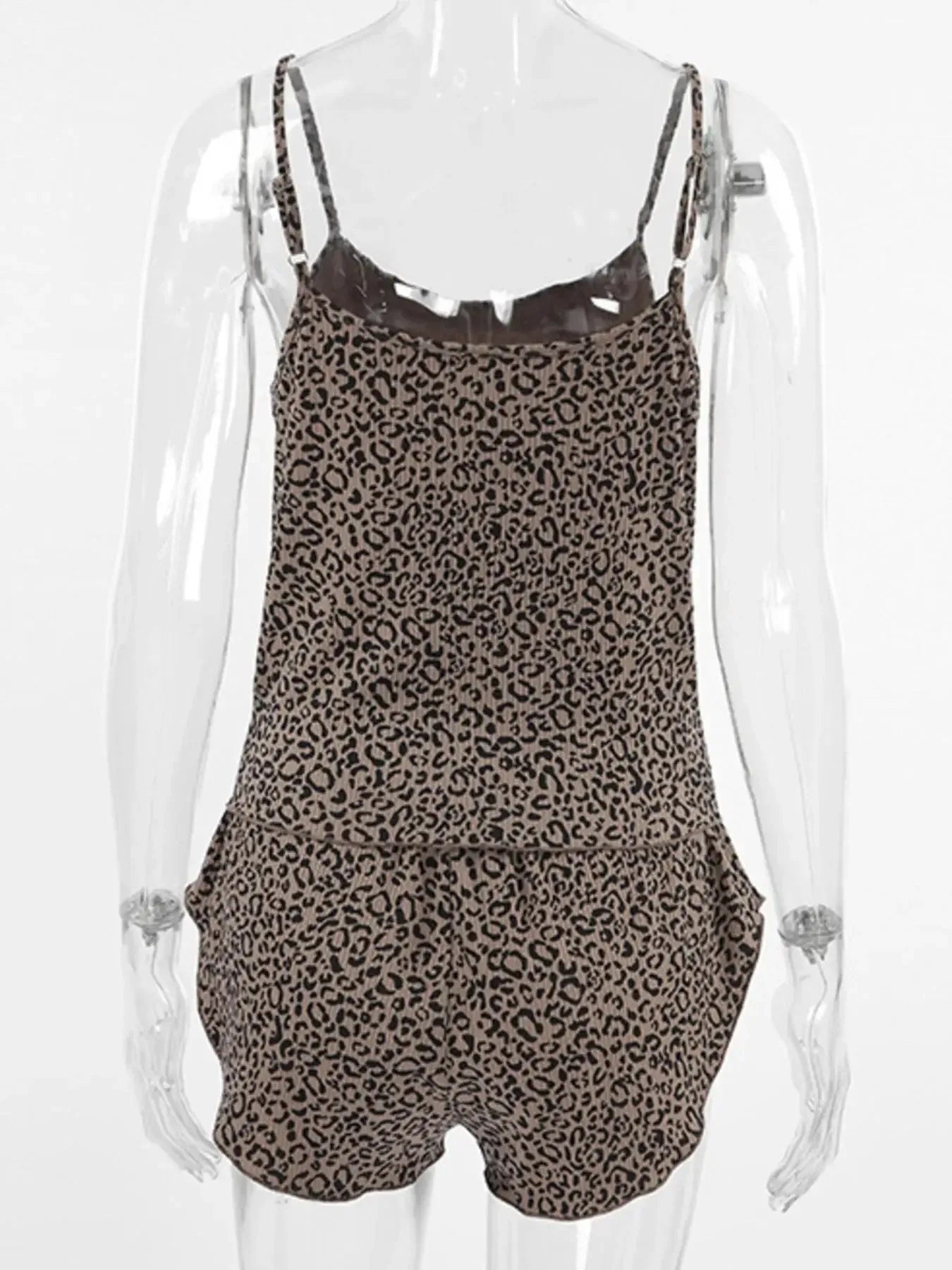 Leopard Cami Cardigan and Shorts 3-Piece Set - Plush Fashion Hub