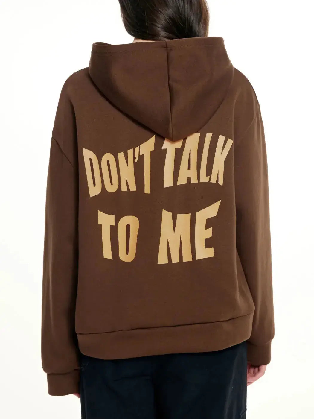 Letter print oversized hoodie from Plush Fashion Hub, casual long-sleeve streetwear hoodie with hood and relaxed fit.