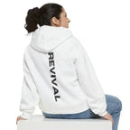 Blue denim hooded sweatshirt with letter print from Plush Fashion Hub, modern streetwear hoodie featuring a casual, stylish design.