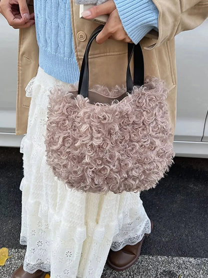 Lightweight Fluffy Handbag - Plush Fashion Hub