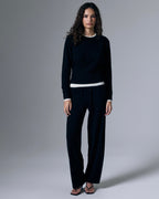 Artless Forever Tove Layered Cashmere Pants showing soft, layered cashmere fabric and relaxed fit in a neutral color.