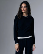 Artless Forever Tove layered cashmere pants in soft, cozy fabric, shown in a stylish look with elegant layering and relaxed fit.