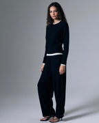Artless Forever Tove layered cashmere pants, soft and cozy with a layered design, displayed on a neutral background.
