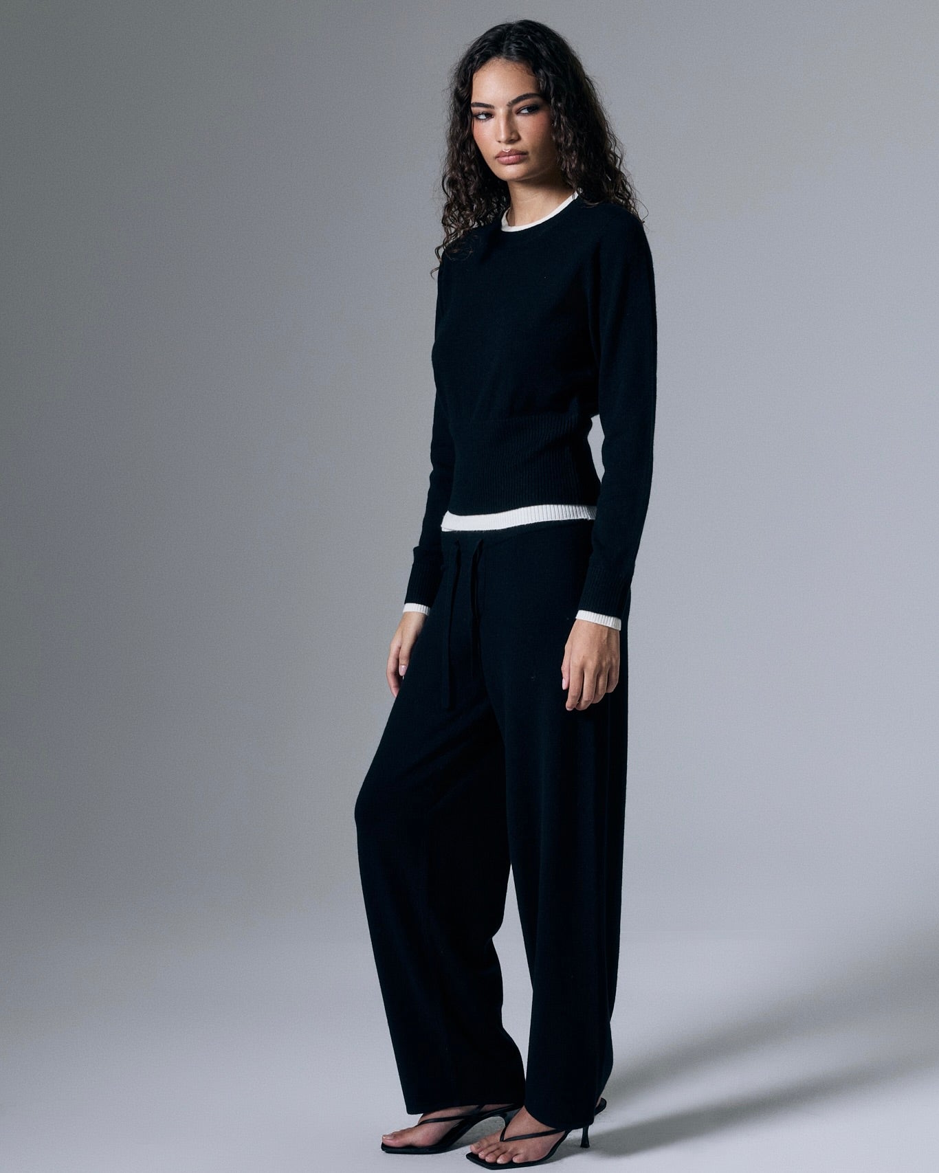 Artless Forever Tove layered cashmere pants, soft and cozy with a layered design, displayed on a neutral background.