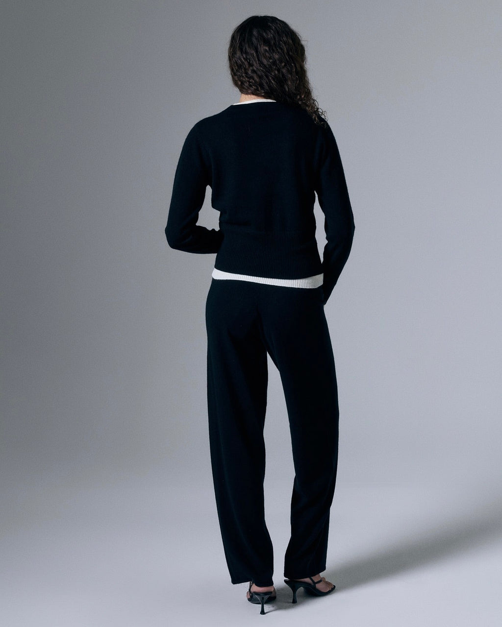 Layered cashmere pants by Artless Forever, featuring a soft, cozy design with a relaxed fit and stylish layered detailing.
