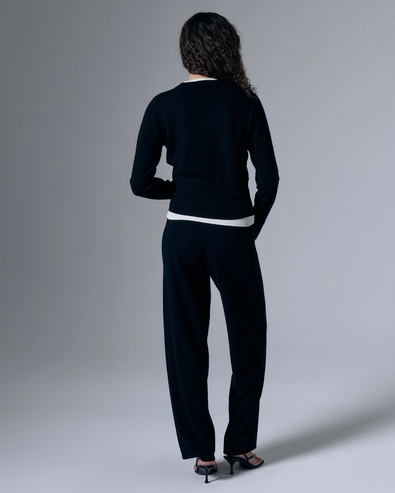 Layered cashmere pants by Artless Forever, featuring a soft, cozy design with a relaxed fit and stylish layered detailing.