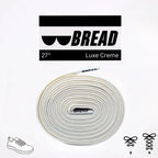 Elastic shoelaces in Luxe Creme color from Plush Fashion Hub, shown in a close-up image.