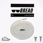 Elastic shoelace named Luxe Creme by Plush Fashion Hub, shown in a close-up image highlighting its texture and color.