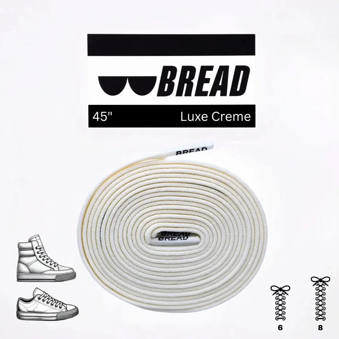 Elastic shoelaces in Luxe Creme color by Plush Fashion Hub, showing a close-up of the textured, soft laces on a shoe.