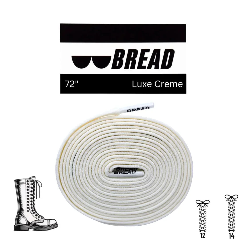 Elastic Luxe Creme shoelaces by Plush Fashion Hub, shown in a close-up image highlighting their soft, flexible texture.