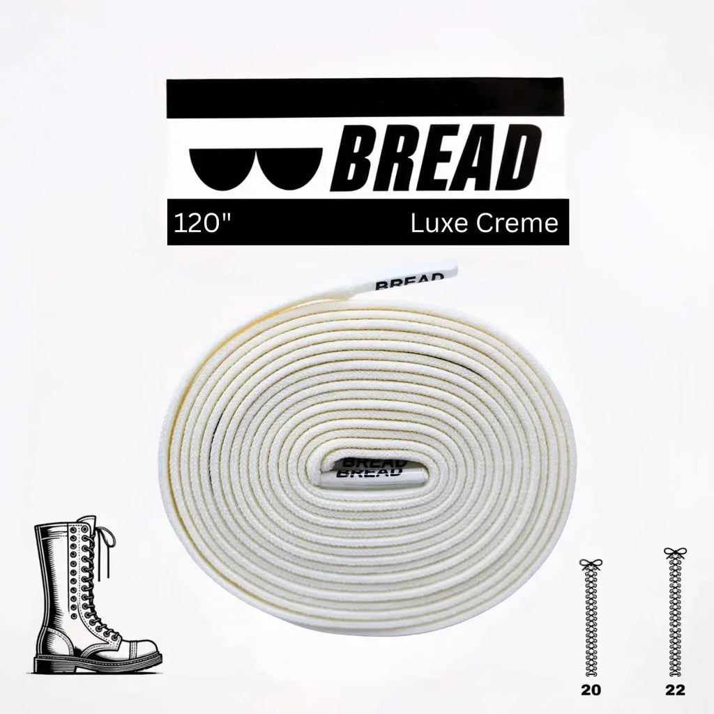 Elastic shoelaces in Luxe Creme color from Plush Fashion Hub, shown with a close-up of the textured, flexible material.