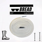 Elastic shoelaces in Luxe Creme color from Plush Fashion Hub, shown with a close-up of the textured, flexible material.