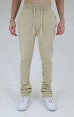 Multi-color stacked sweatpants by Plush Fashion Hub featuring a relaxed fit and vibrant color blocks.