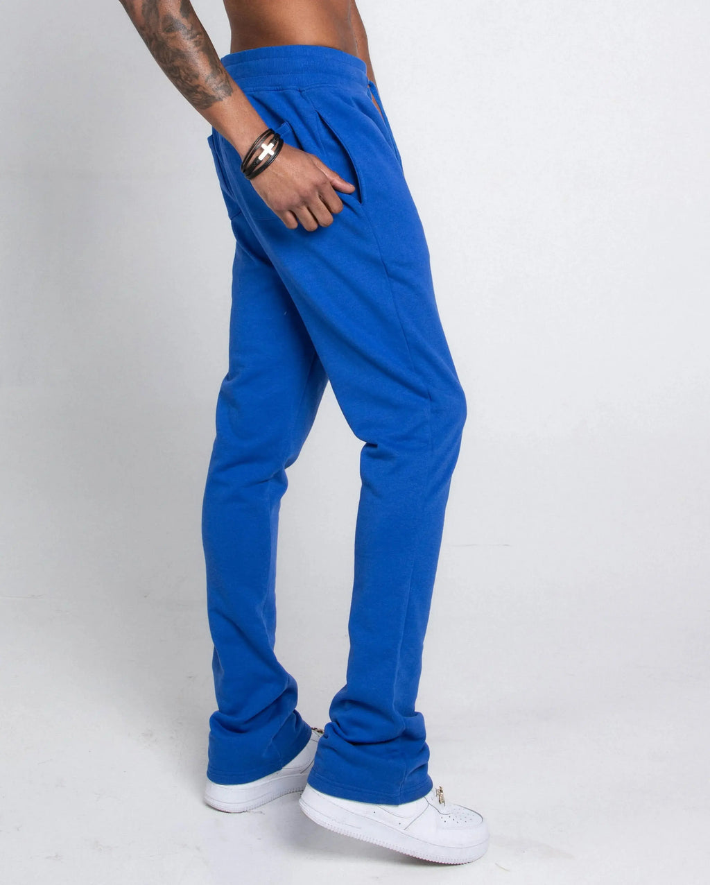 Multi-color stacked sweatpants from Plush Fashion Hub, featuring a relaxed fit and bold color blocks, casual and comfortable pants.