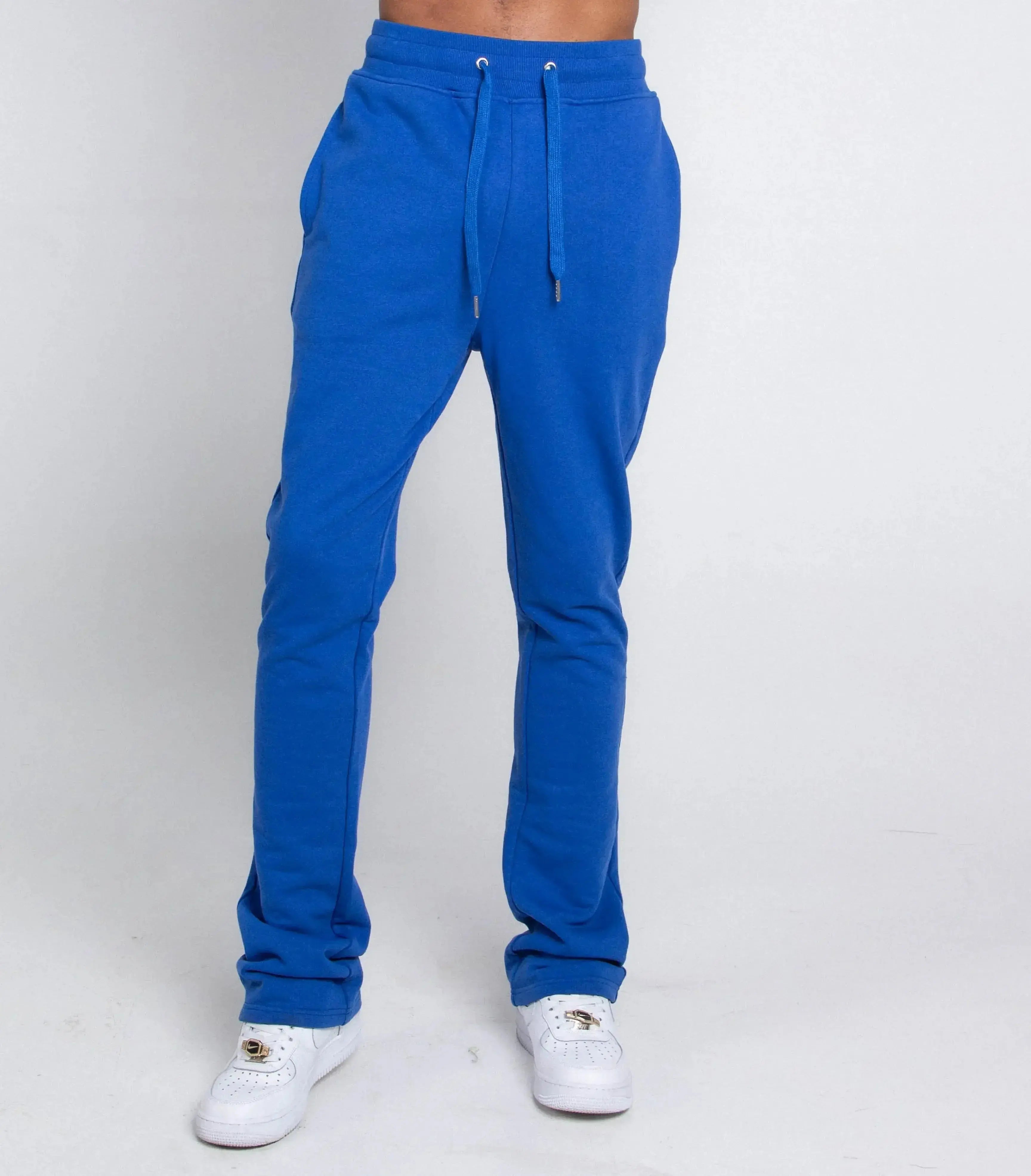 Multi-color stacked sweatpants from Plush Fashion Hub, featuring a relaxed fit and vibrant color block design.