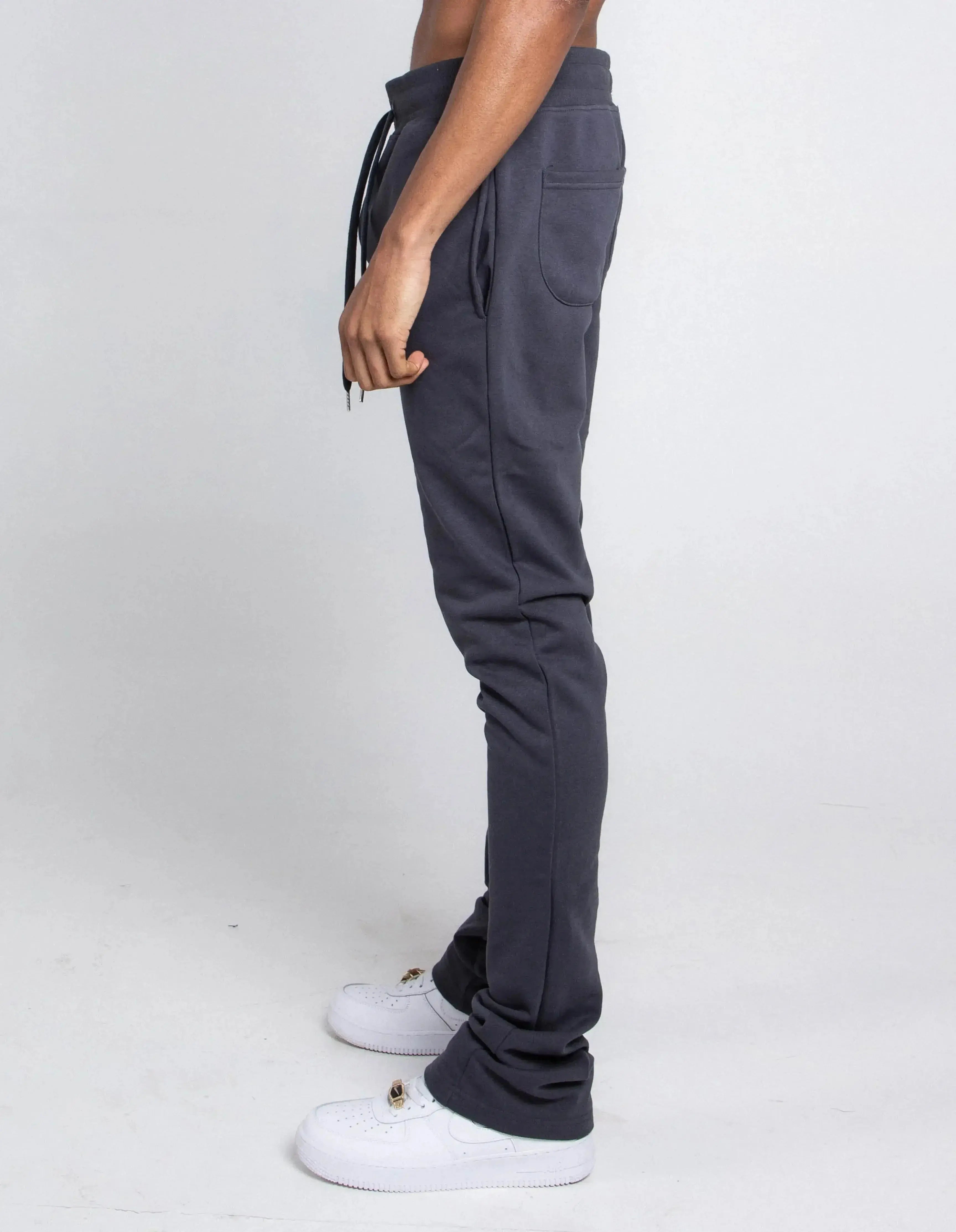 Multi-color stacked sweatpants from Plush Fashion Hub, casual pants with vibrant layered design and comfortable fit.