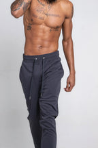 Multi-color stacked sweatpants from Plush Fashion Hub, casual pants with vibrant color blocks and comfortable fit.