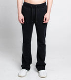 Multi-color stacked sweatpants by Plush Fashion Hub, casual pants with a vibrant, layered design and comfortable fit.