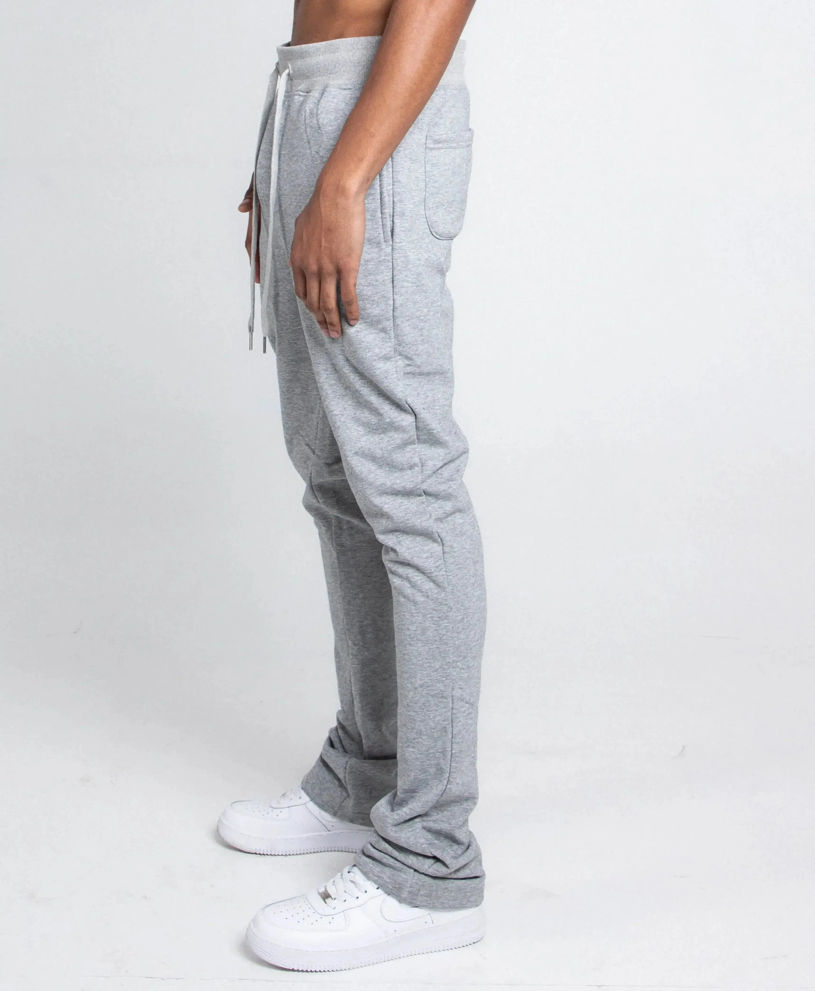 Multi-color stacked sweatpants from Plush Fashion Hub, casual pants with a vibrant, layered design and comfortable fabric.