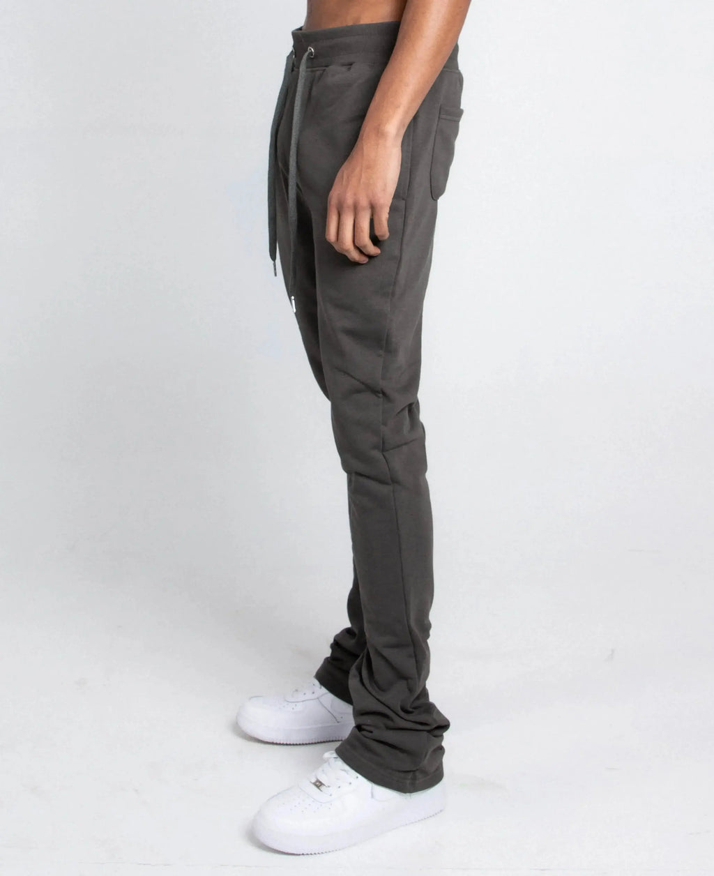 Multi-color stacked sweatpants from Plush Fashion Hub, casual pants with vibrant, layered design and comfortable fit.