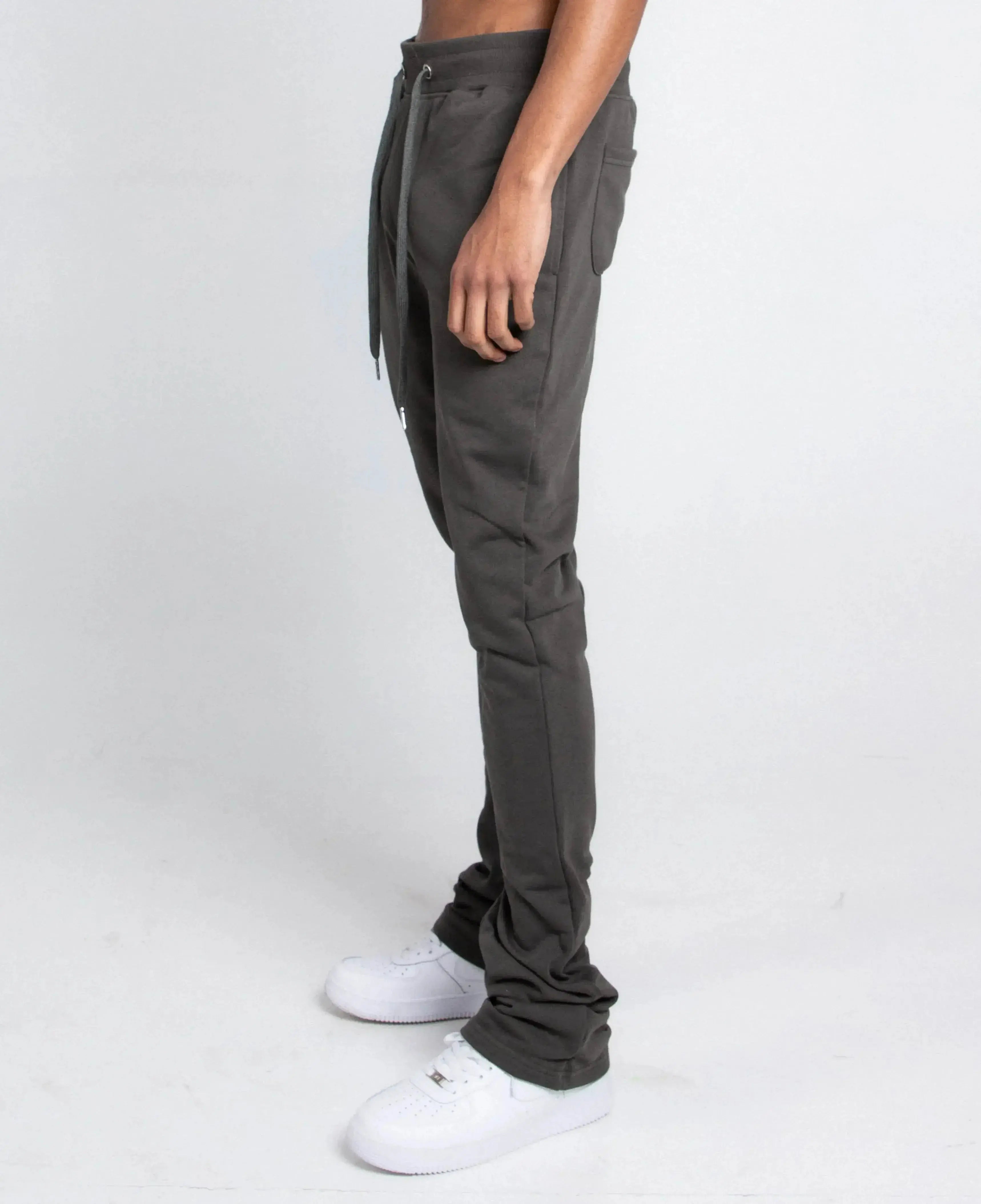 Multi-color stacked sweatpants from Plush Fashion Hub, casual pants with vibrant, layered design and comfortable fit.
