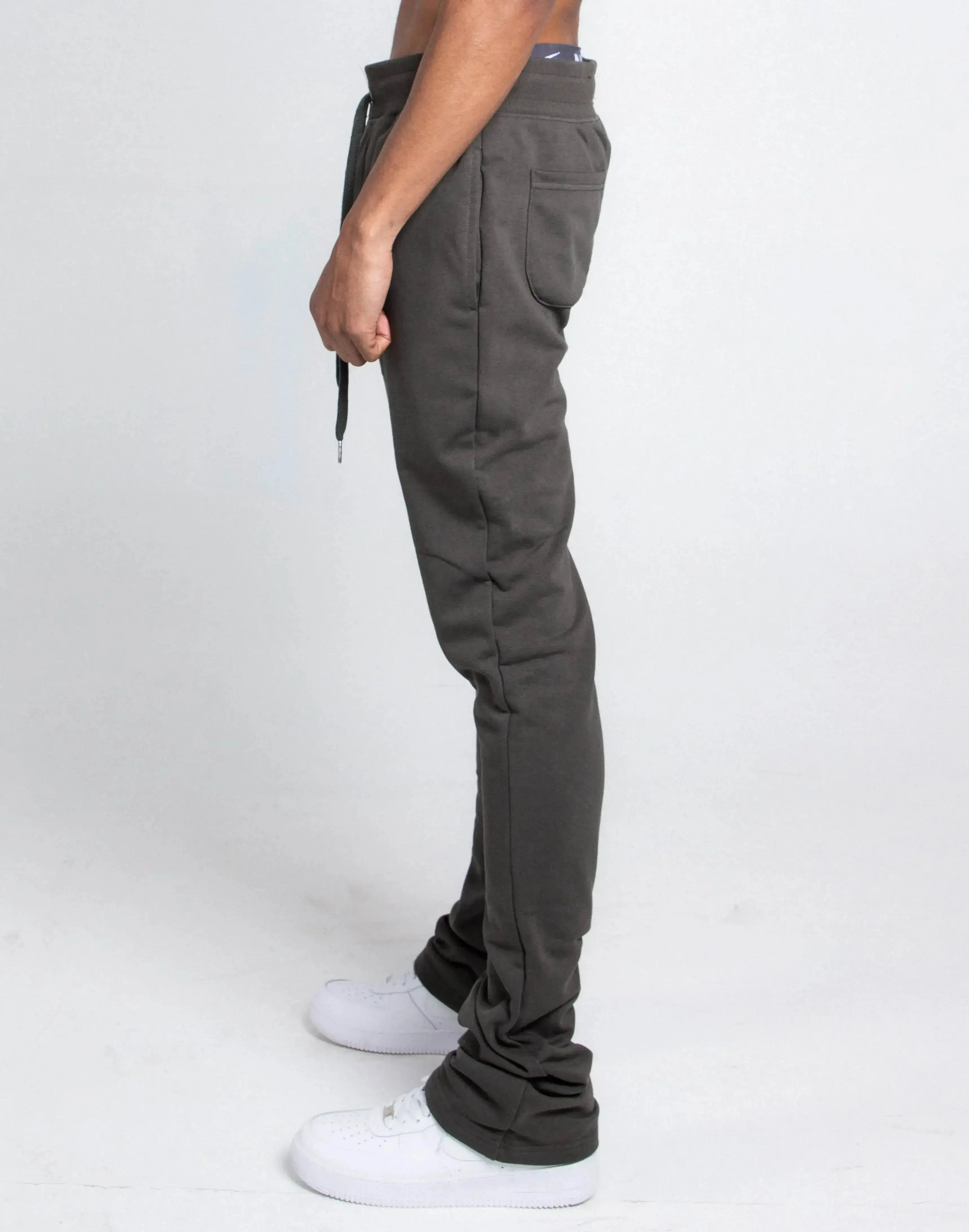 Multi-color stacked sweatpants by Plush Fashion Hub, casual pants with vibrant color blocks and comfortable fit.