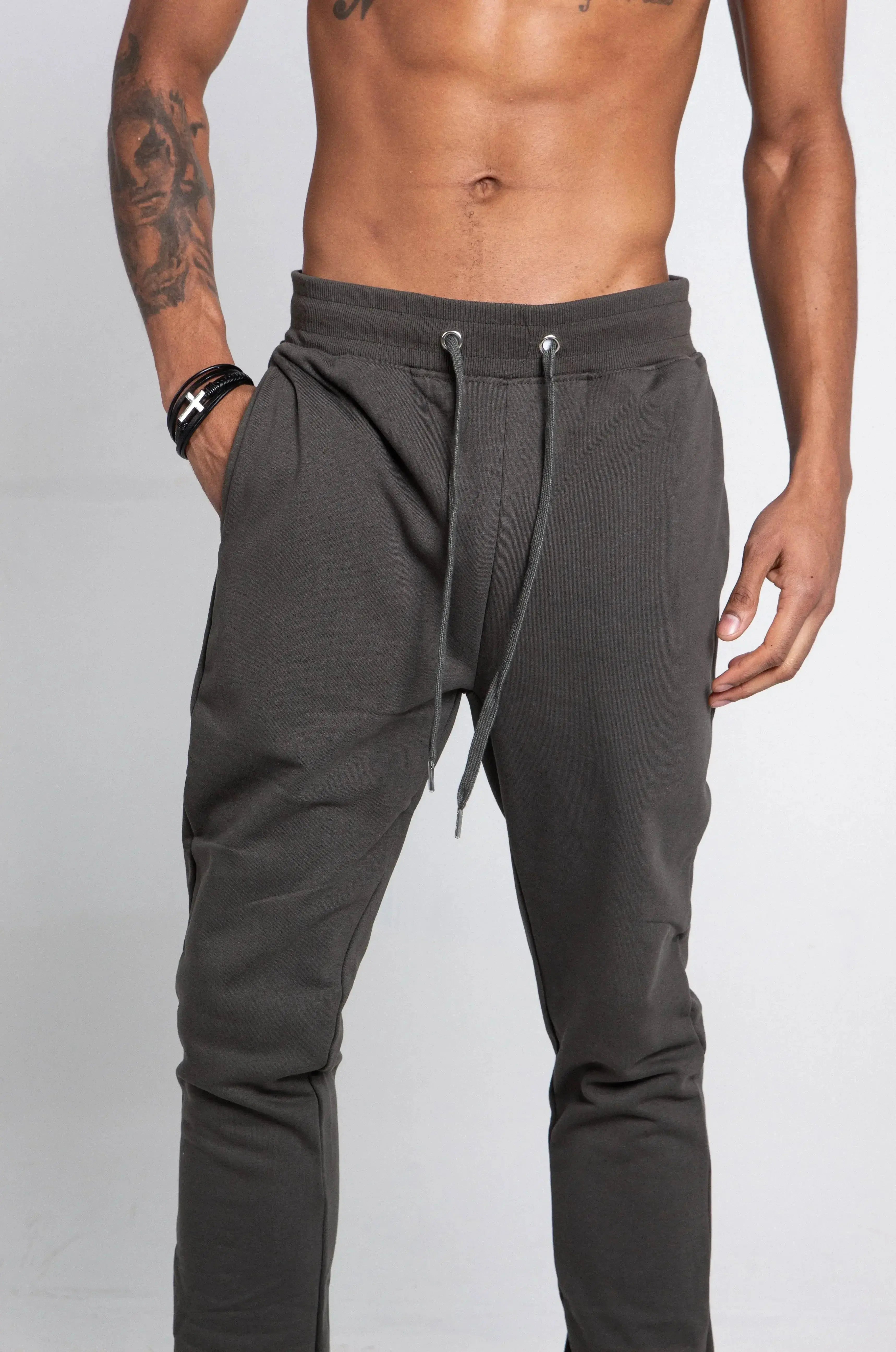 Multi-color stacked sweatpants from Plush Fashion Hub, casual pants with a relaxed fit and vibrant color design.