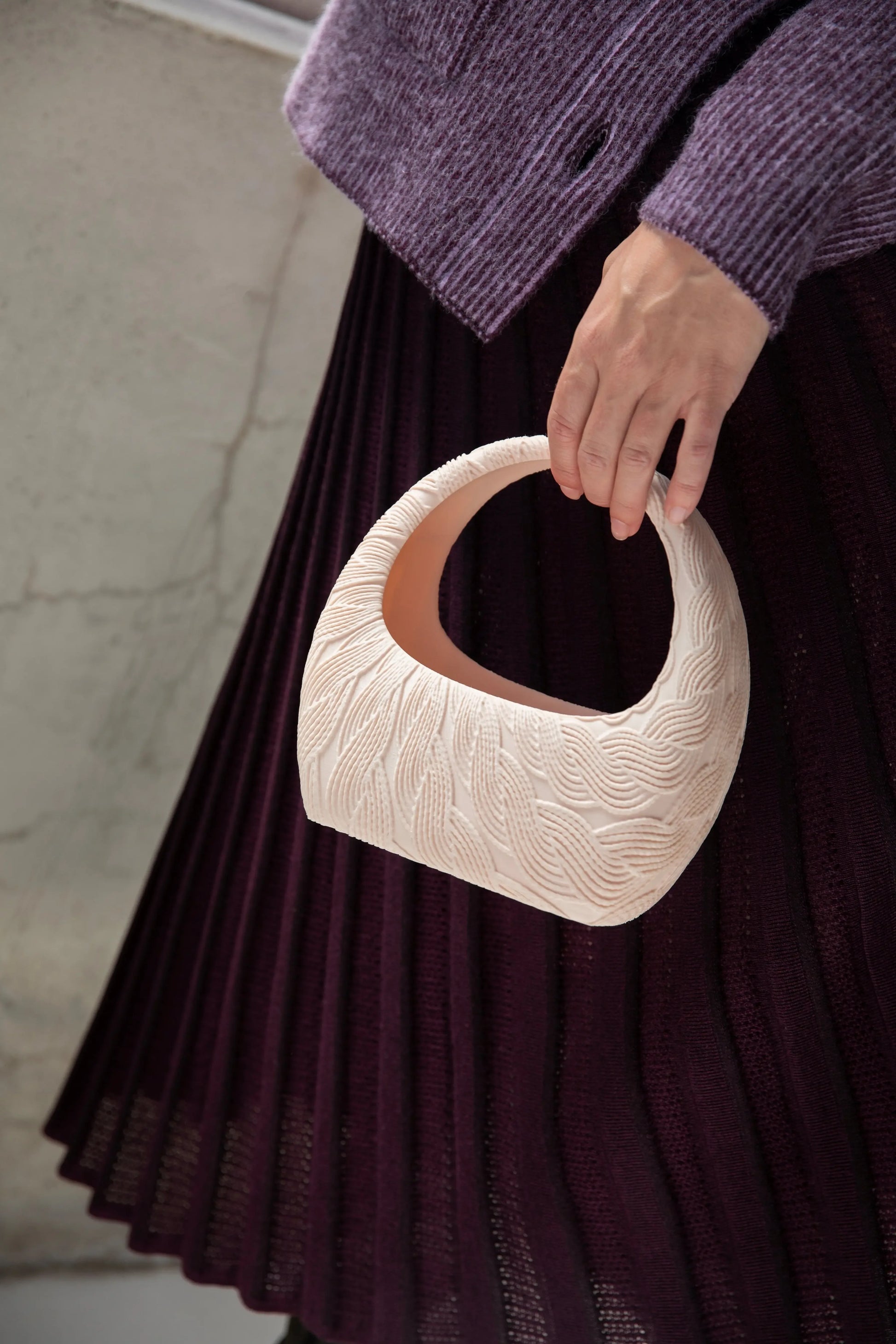 MARION 3D PRINT CABLE HANDBAG - Plush Fashion Hub