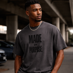 Gray unisex T-shirt from Wear Your Worship with bold minimal streetwear graphic and faith-inspired statement design.
