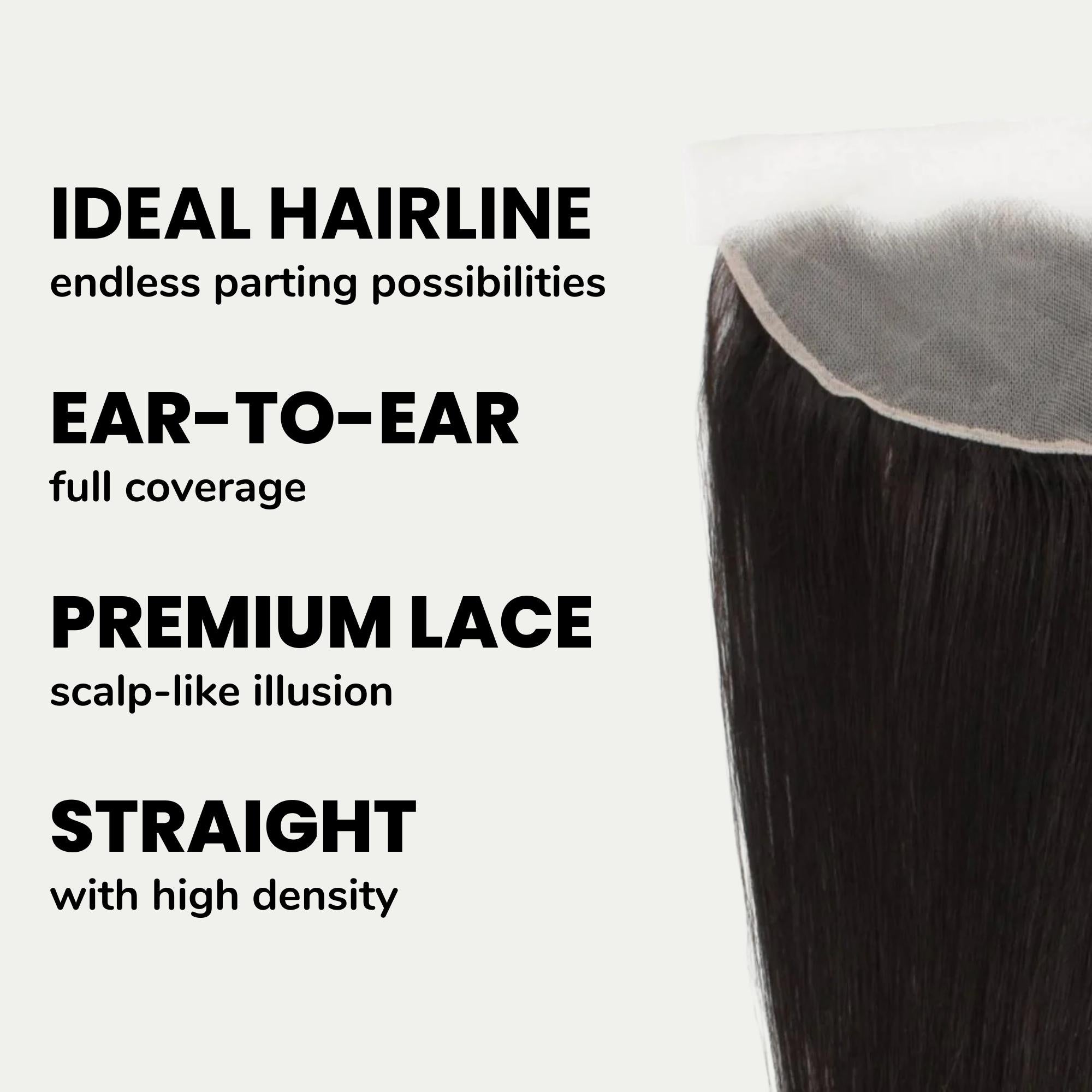 Malaysian Straight 13x4 Transparent Lace Human Hair Frontal - Plush Fashion Hub