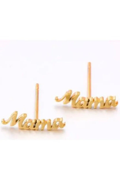 Mama 18k gold earrings Pretty Little Patriot