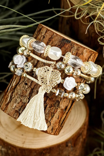 Mariana Beaded Fringed Layered Bracelet - Plush Fashion Hub
